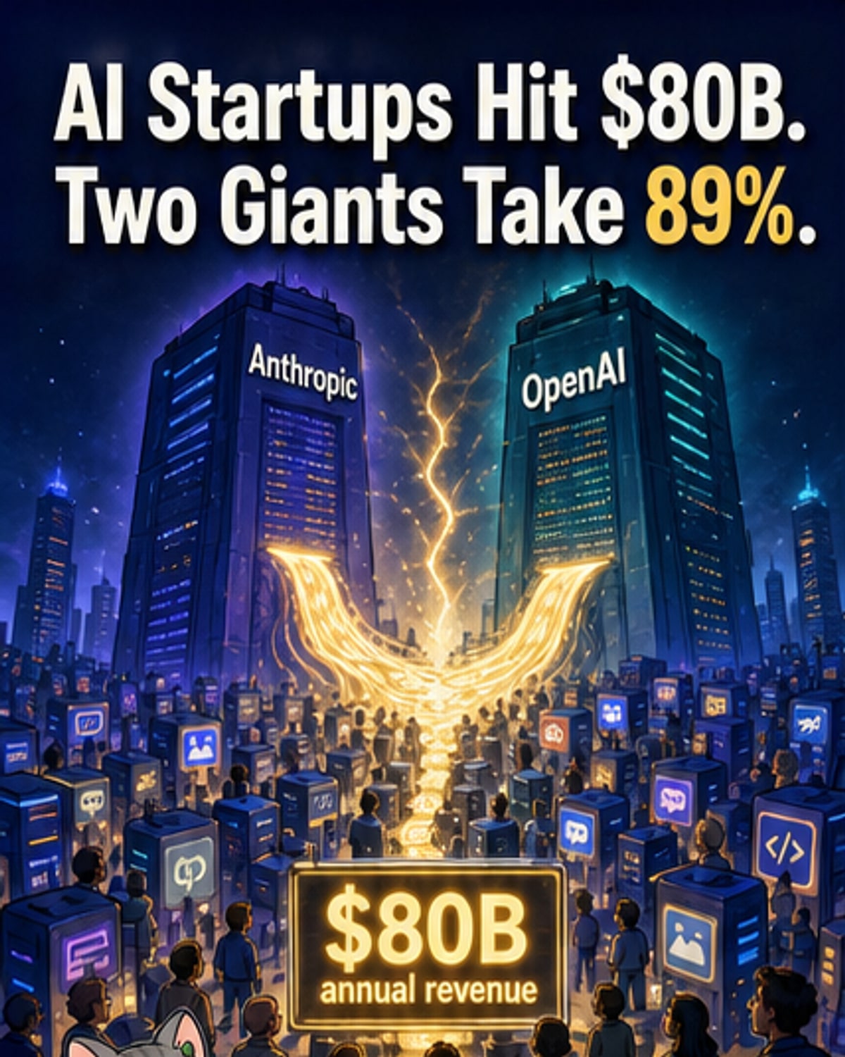 AI startups hit $80B, but two take nearly all