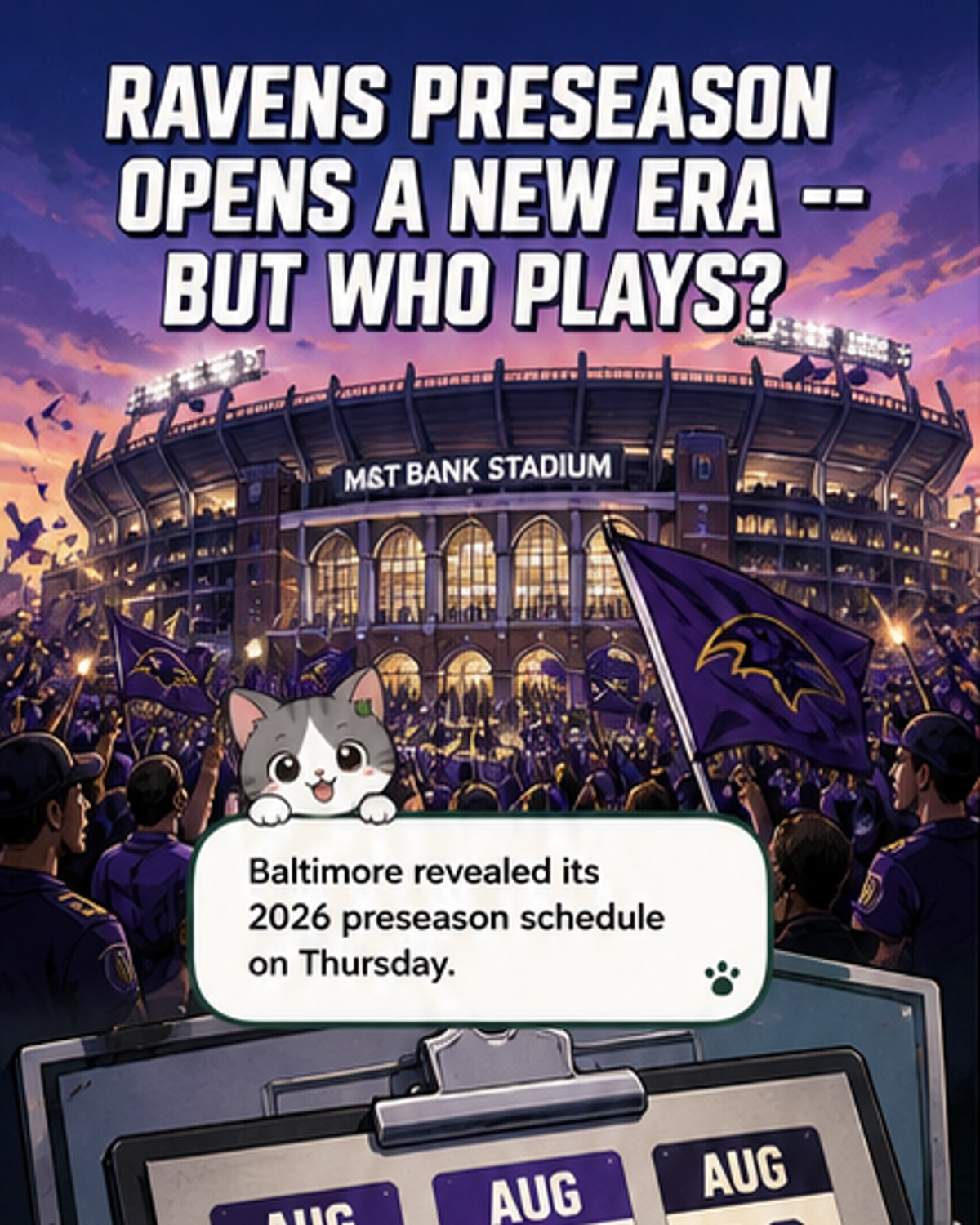 Ravens Reveal 2026 Preseason Games