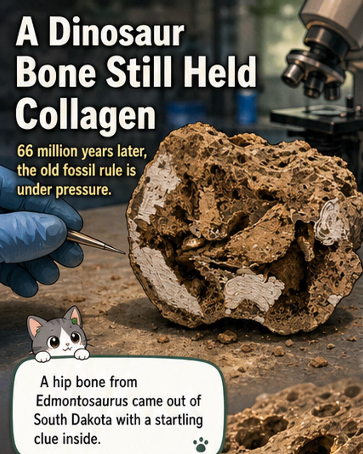 Dinosaur Bone Holds Intact Collagen