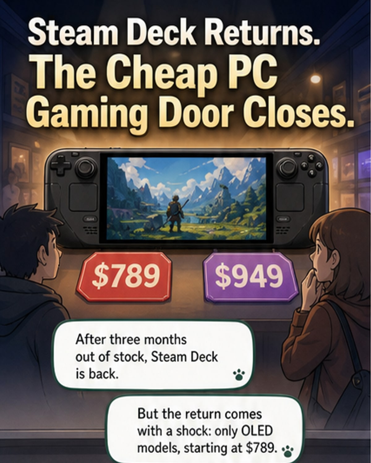 Steam Deck Returns at Nearly Double Price