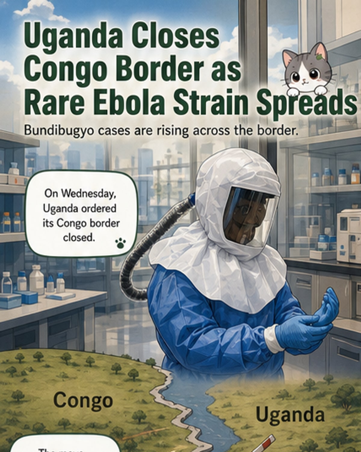 Uganda shuts border as rare Ebola spreads