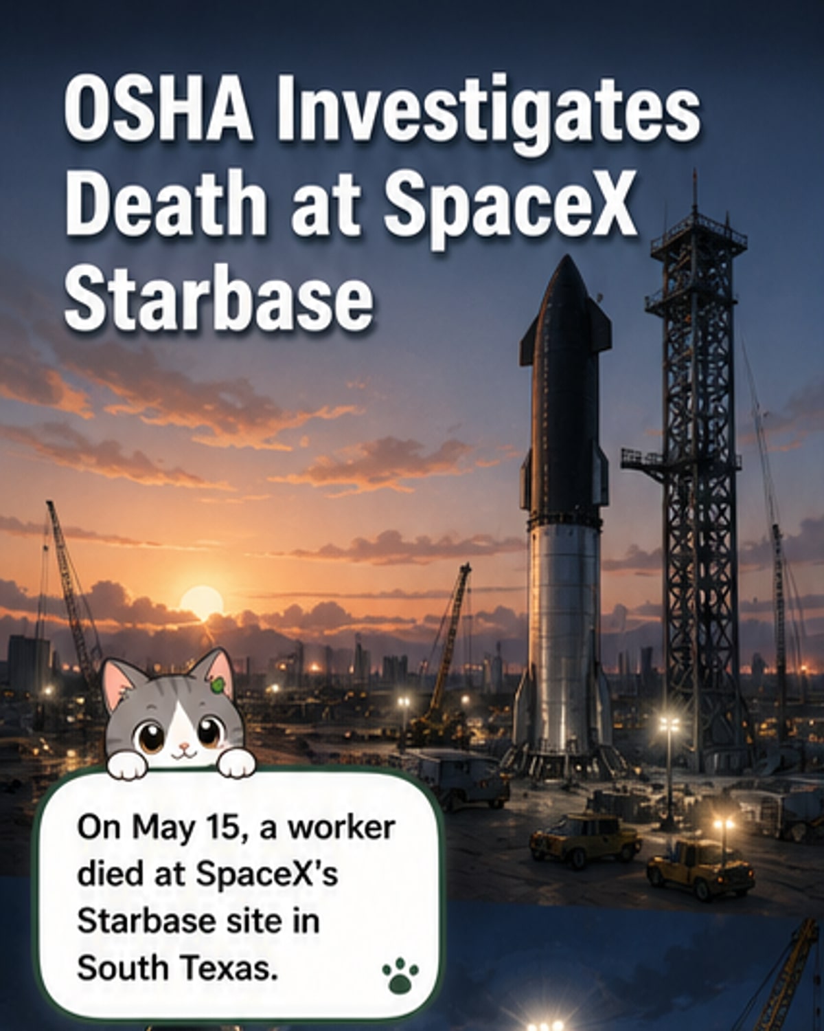 Worker Dies at SpaceX's Starbase Site