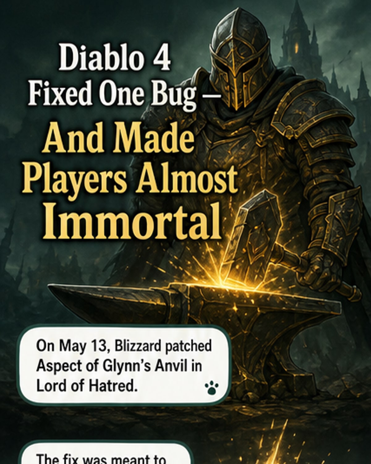 Diablo 4 Patch Makes Players Immortal