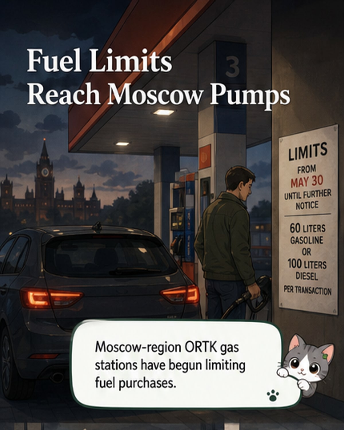 Fuel limits spark concern in Russian cities