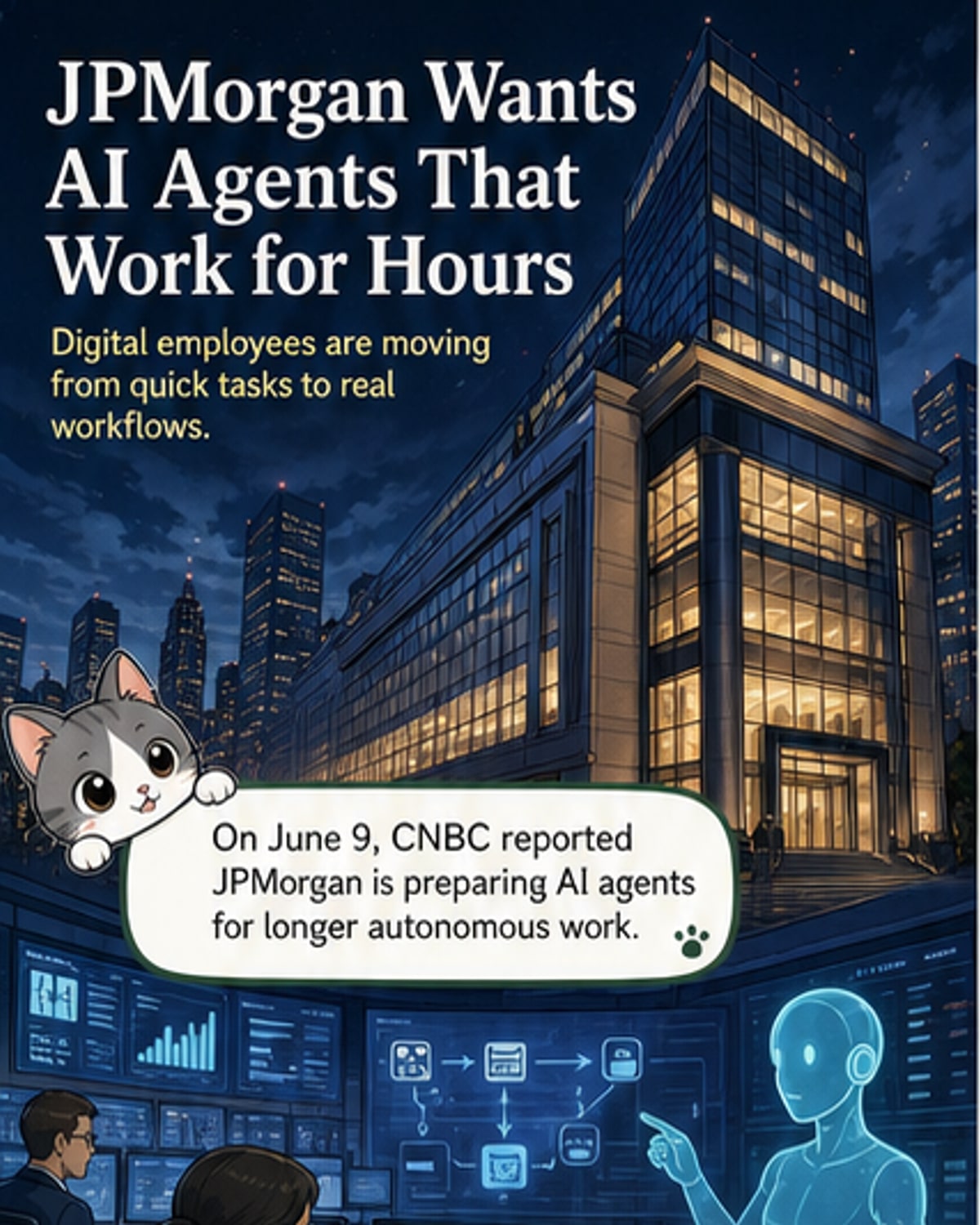 JPMorgan’s AI agents to work 2 hours solo