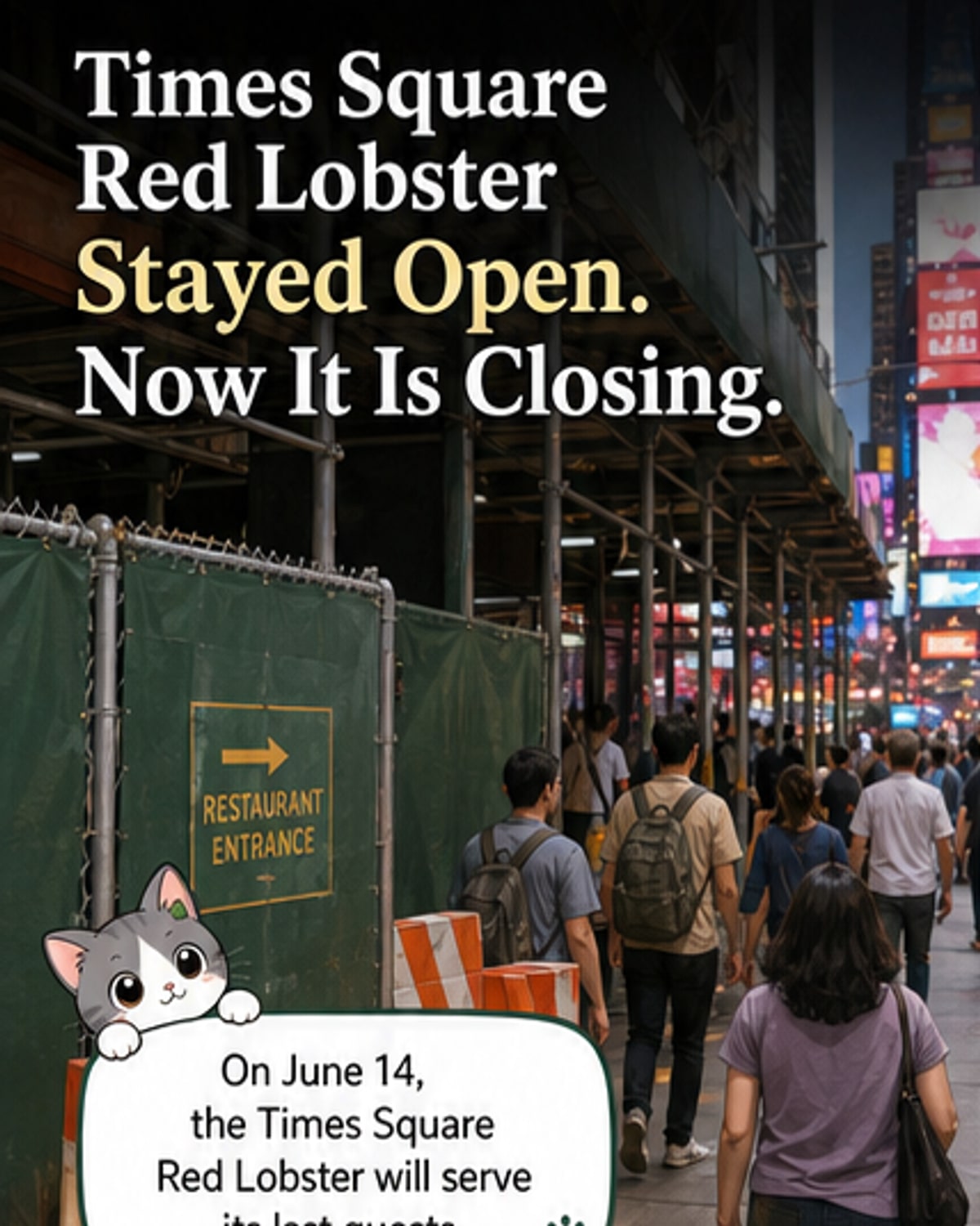 Red Lobster Leaves Times Square