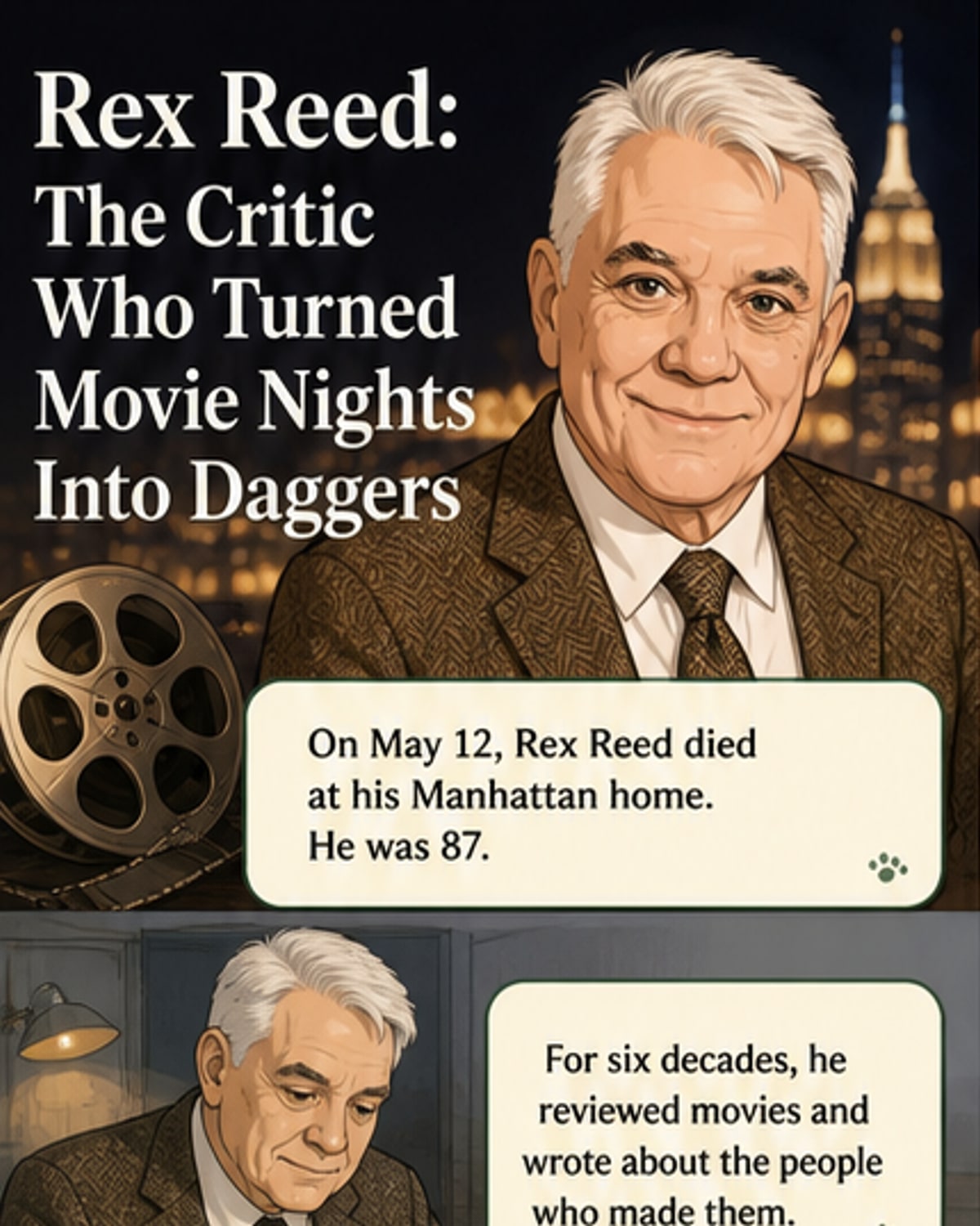 Critic Rex Reed dies at 87