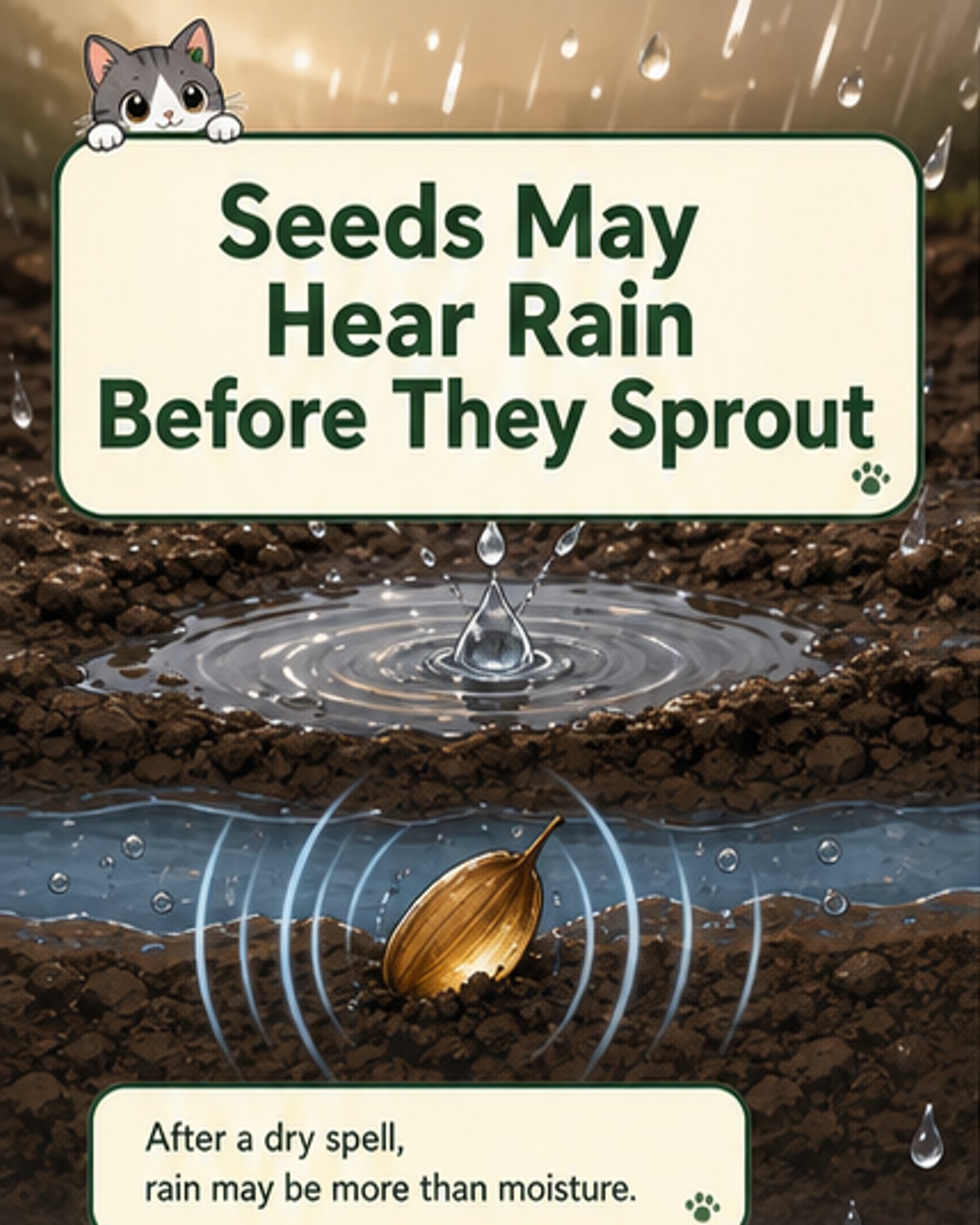 Seeds 'hear' rain to sprout faster