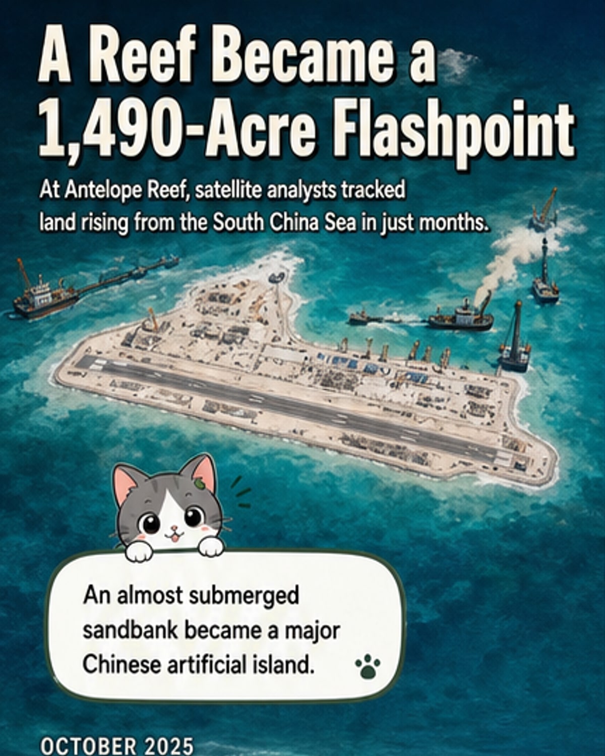 China Builds Huge Island in Months
