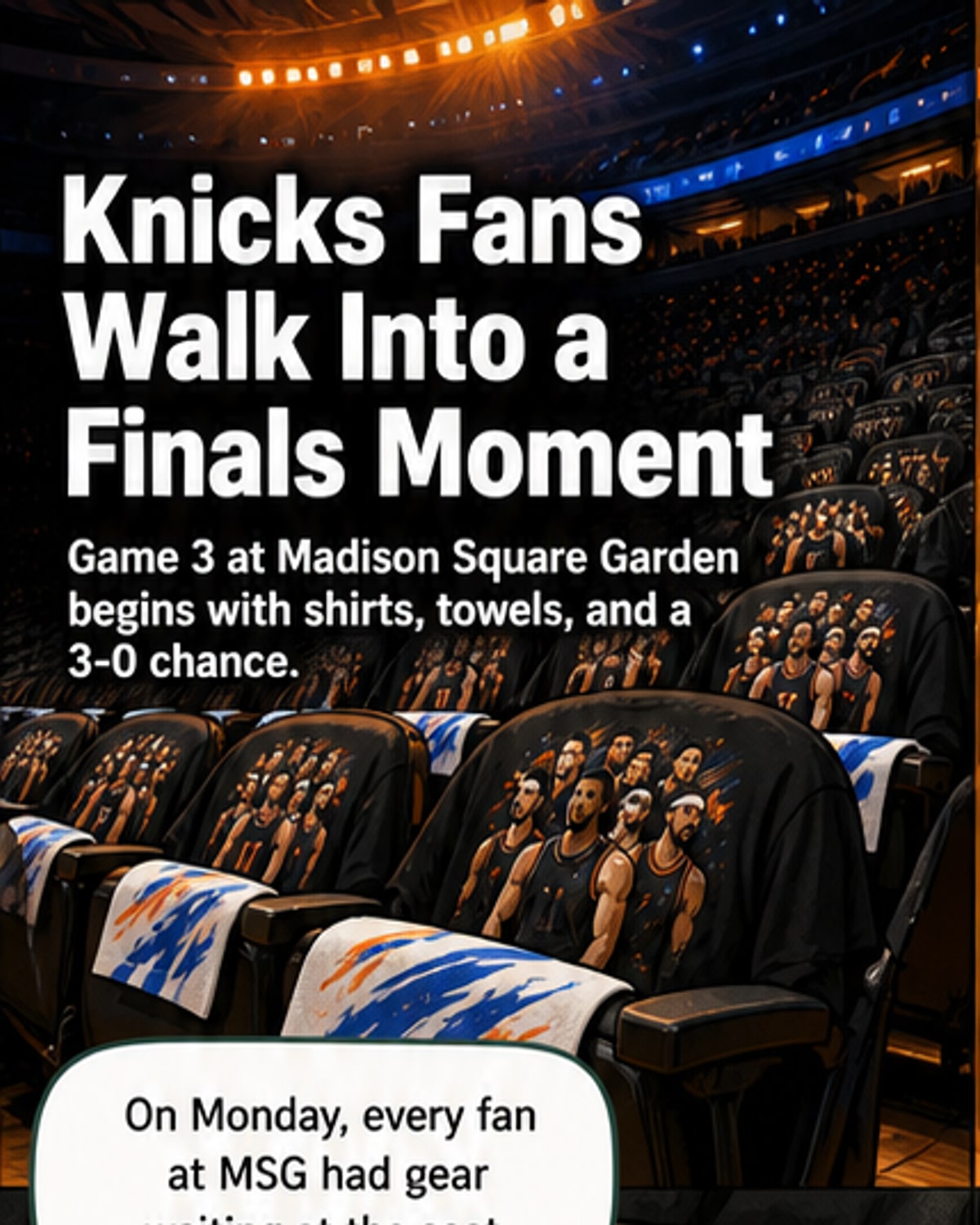 Knicks Give Fans Free Shirts at Finals Game 3