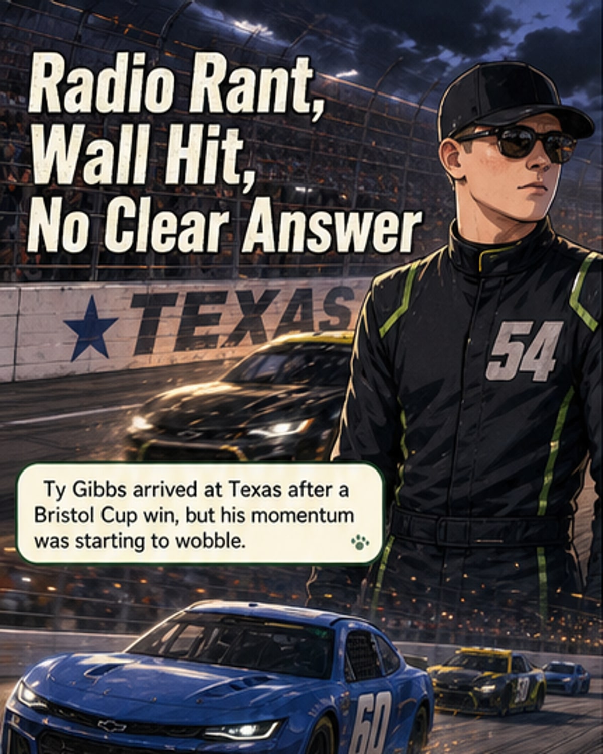 Radio Rant Follows Gibbs’ Texas Wreck
