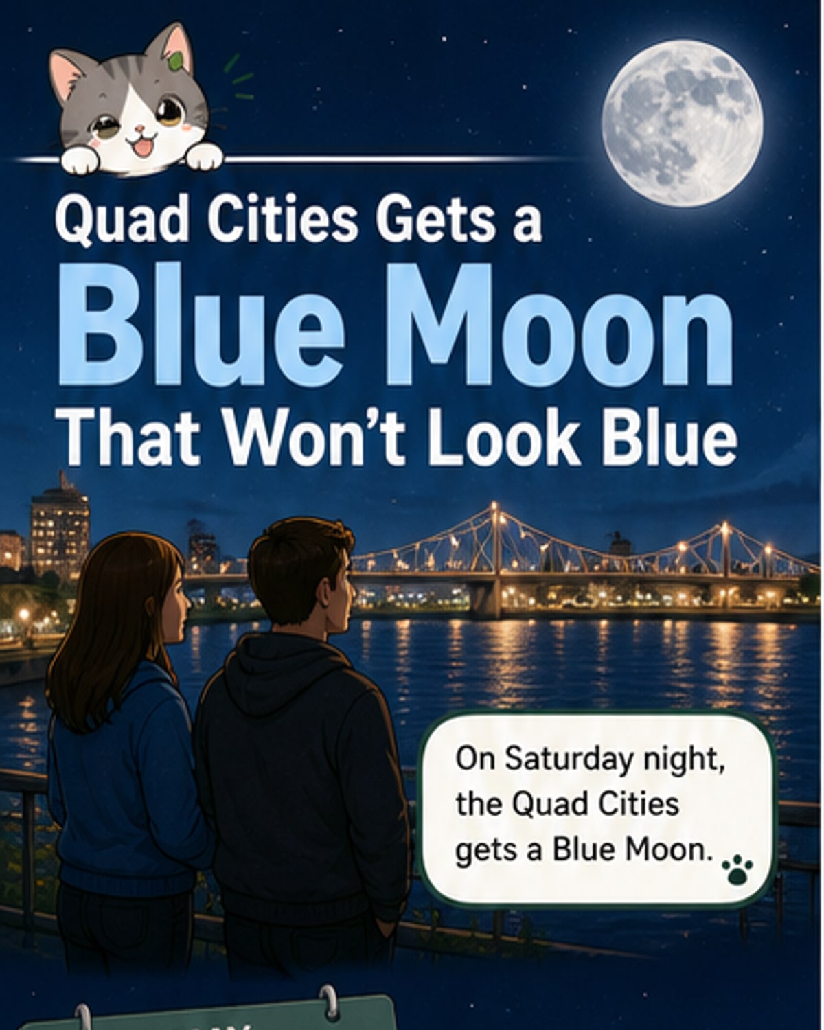 Rare Blue Moon Glows Over Midwest