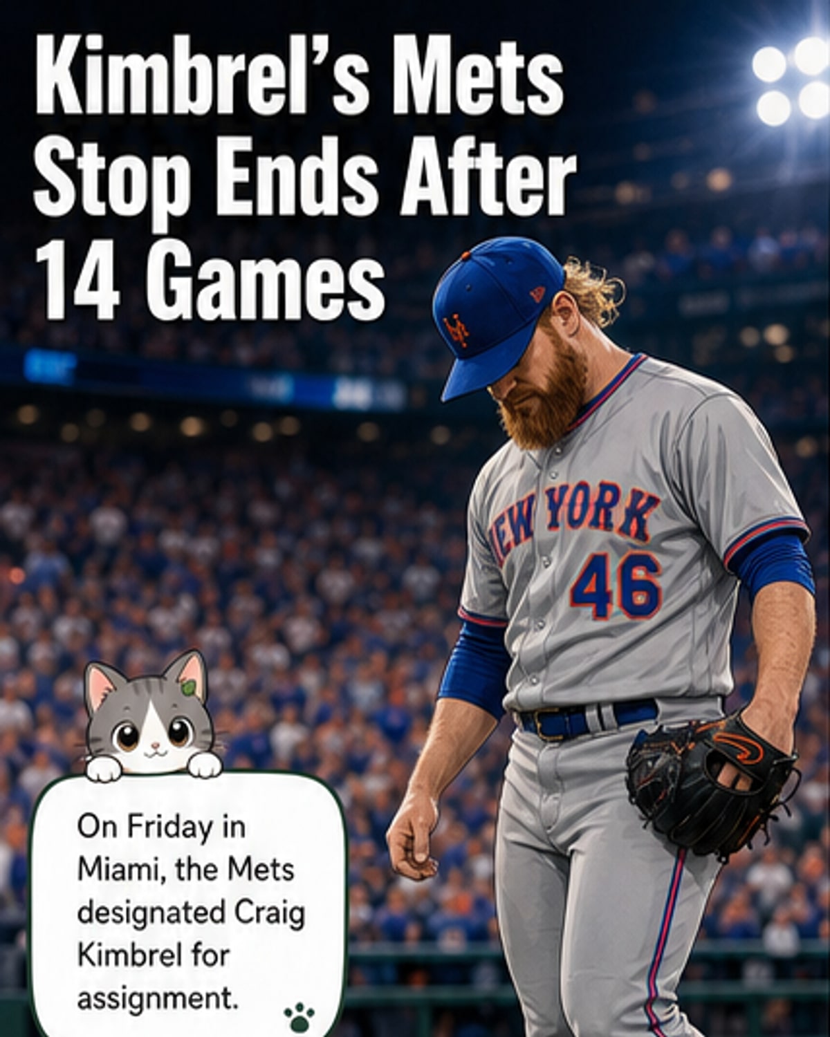 Mets cut Kimbrel after rough stretch