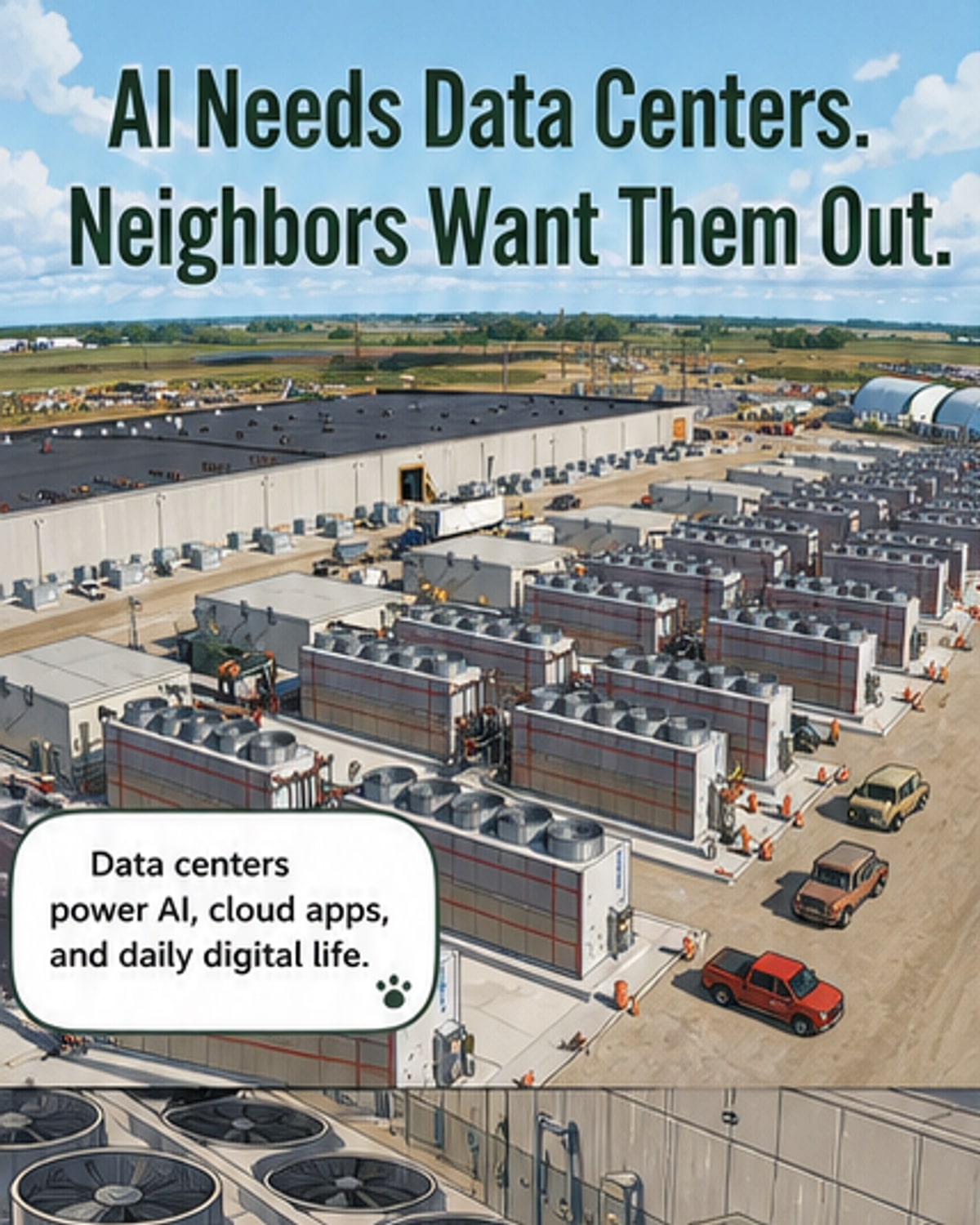 Data Centers Face Backlash Over Noise, Water, and Power