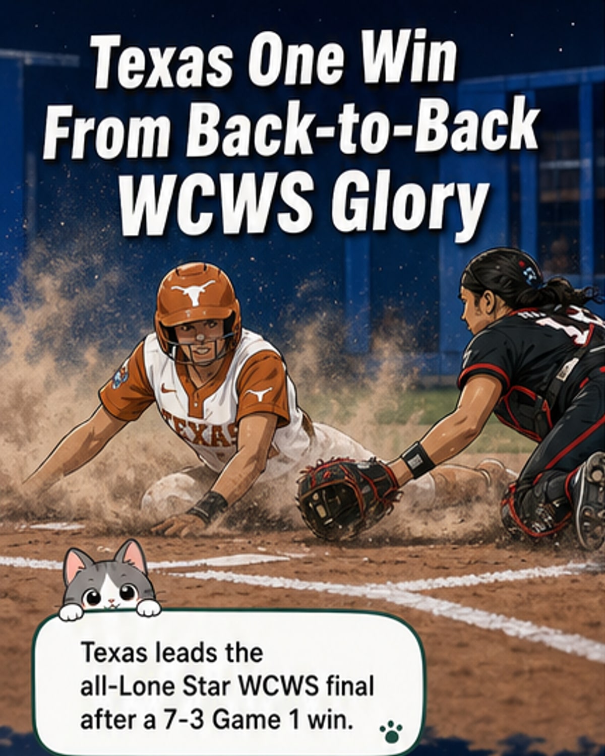 Texas Aims for Title Repeat Tonight