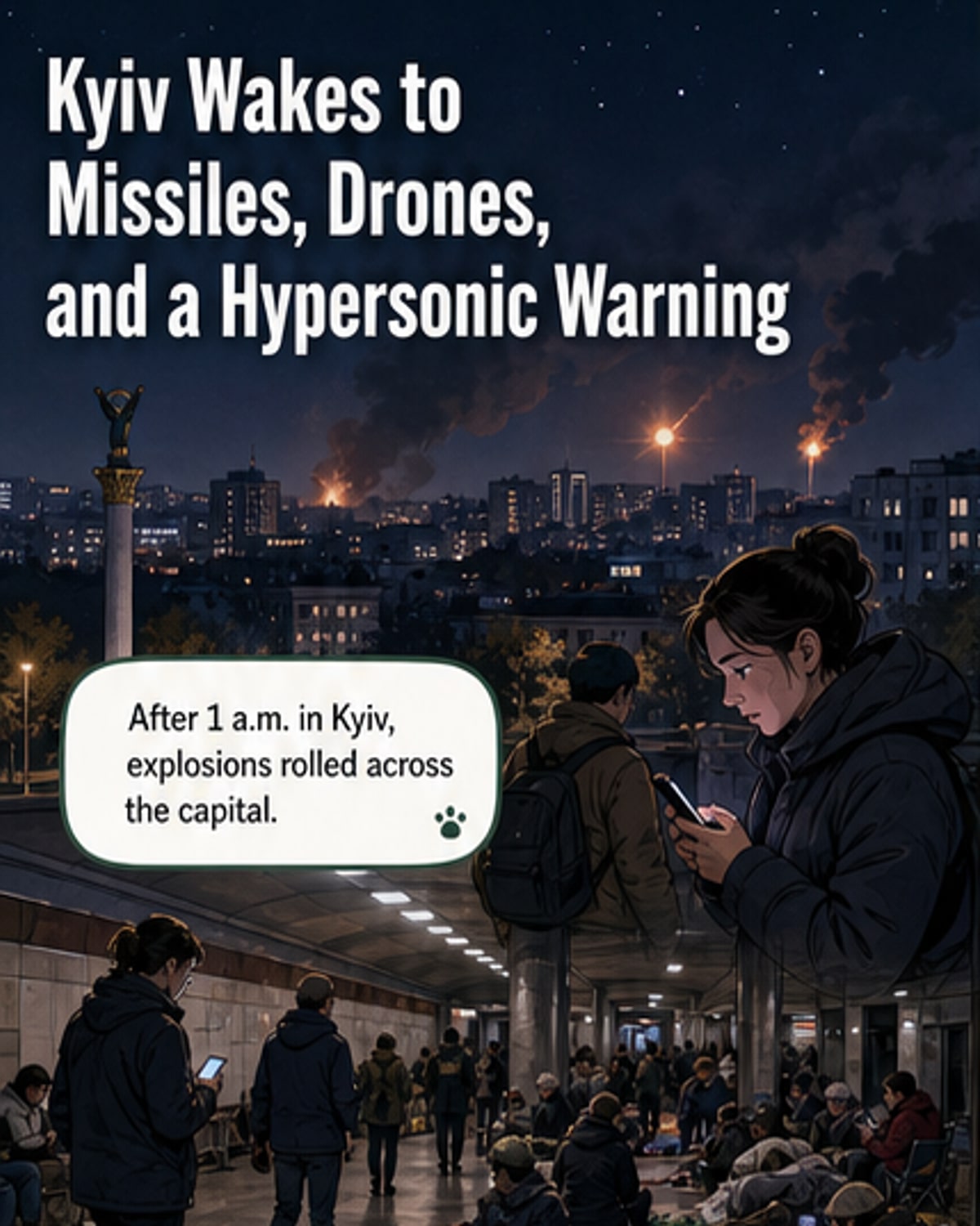 Kyiv Targeted in Major Missile and Drone Assault