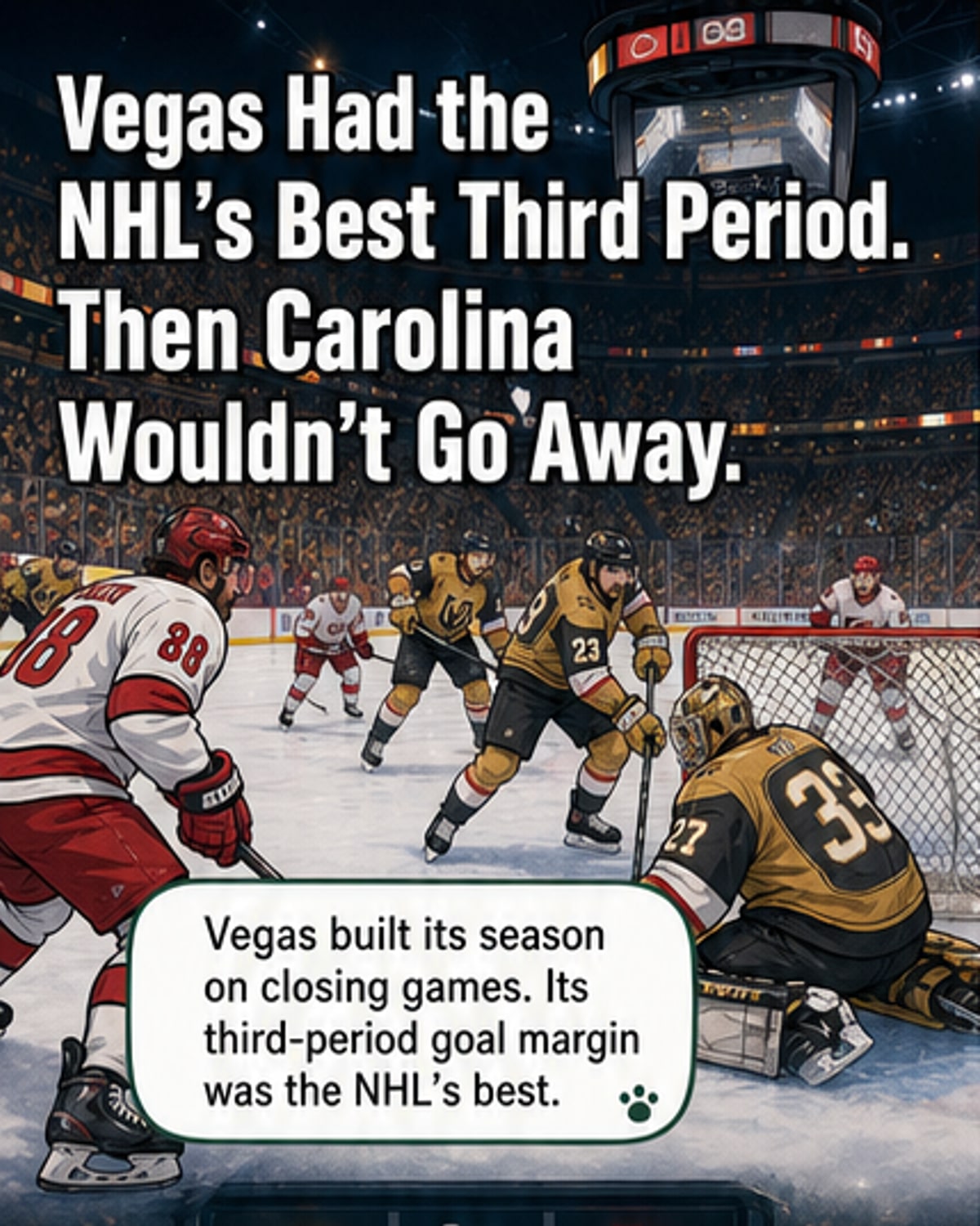 Golden Knights' 3rd-period edge tested