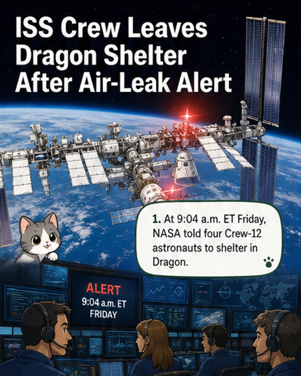 ISS Crew Back to Work After Leak Scare