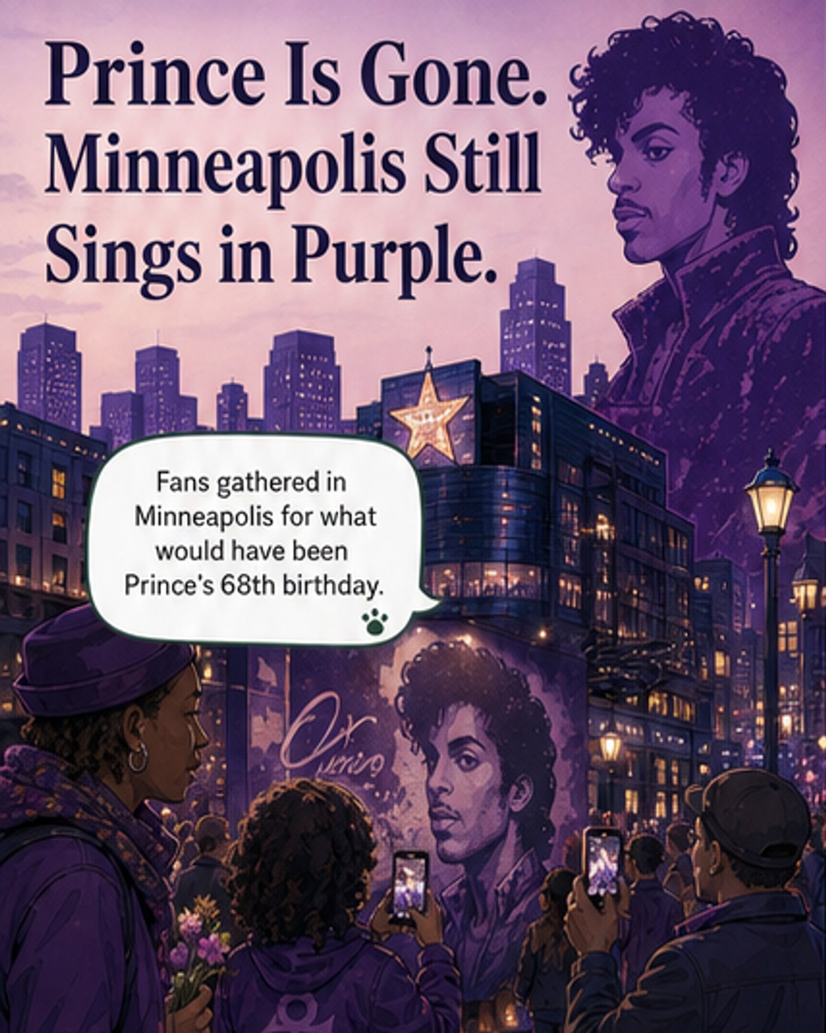 Fans honor Prince on what would’ve been his 68th birthday