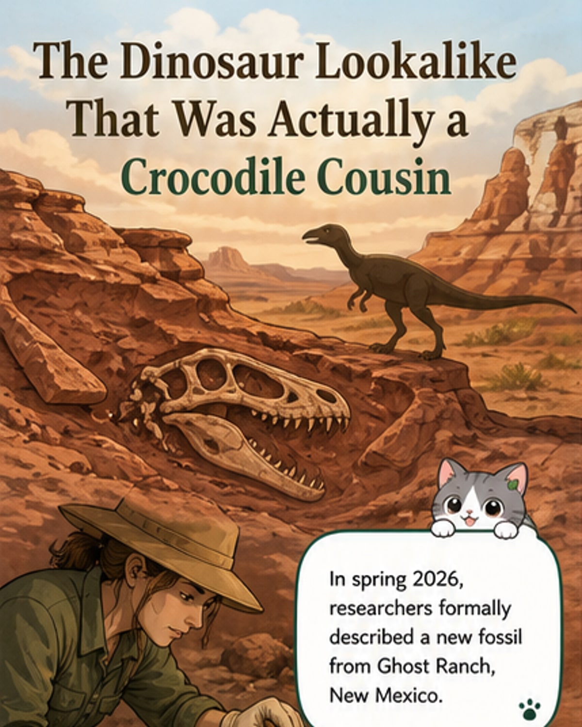 A crocodile cousin looked like a dinosaur 100M years before dinosaurs did