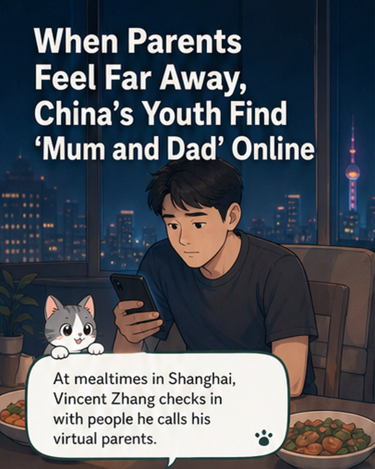 Virtual parents comfort lonely Chinese youth