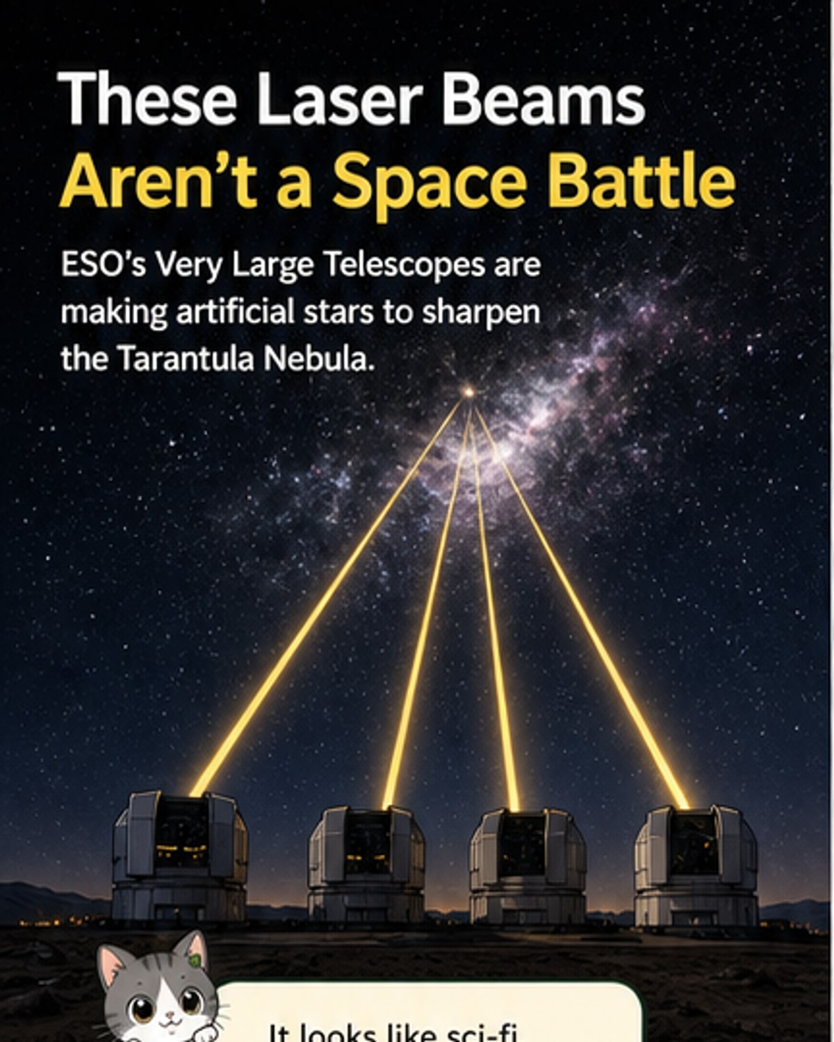 Laser Stars Sharpen View of Tarantula Nebula