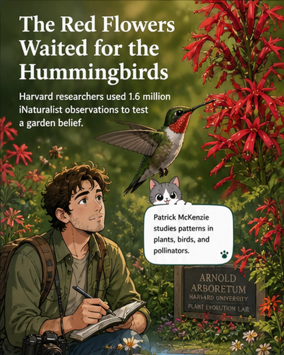 Red flowers bloom as hummingbirds arrive