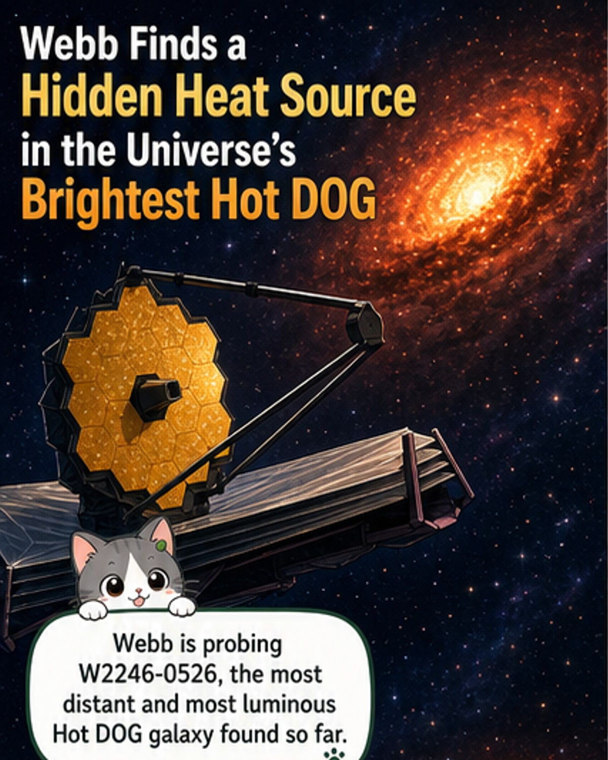Webb Telescope Reveals Hot DOG's Hidden Dust