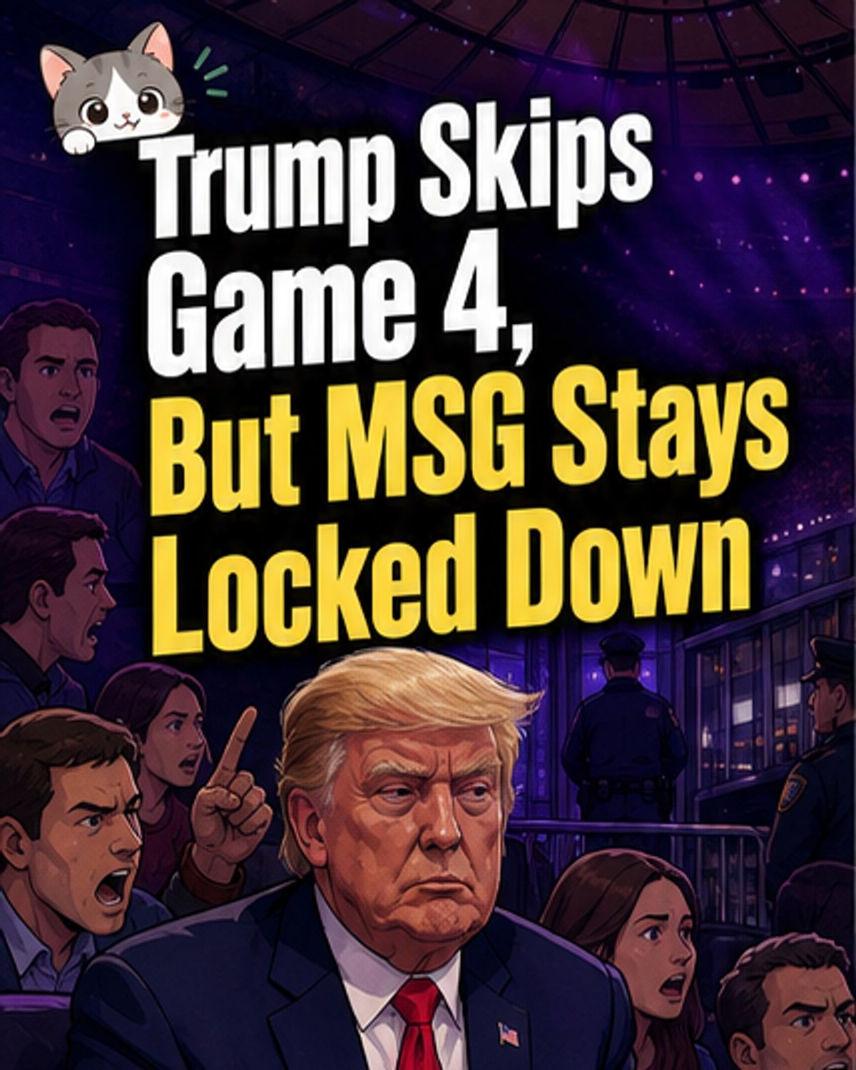 Trump skips Game 4, but MSG stays locked down