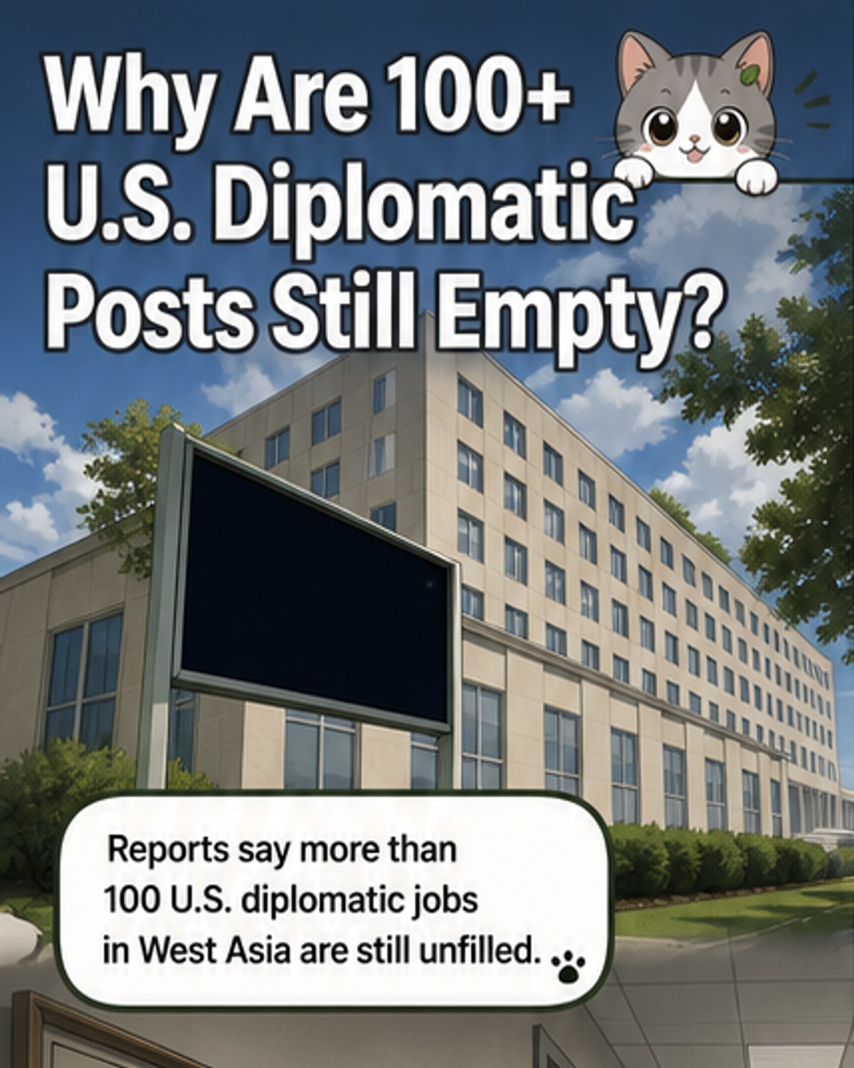 Over 100 U.S. Diplomatic Posts Sit Empty in West Asia