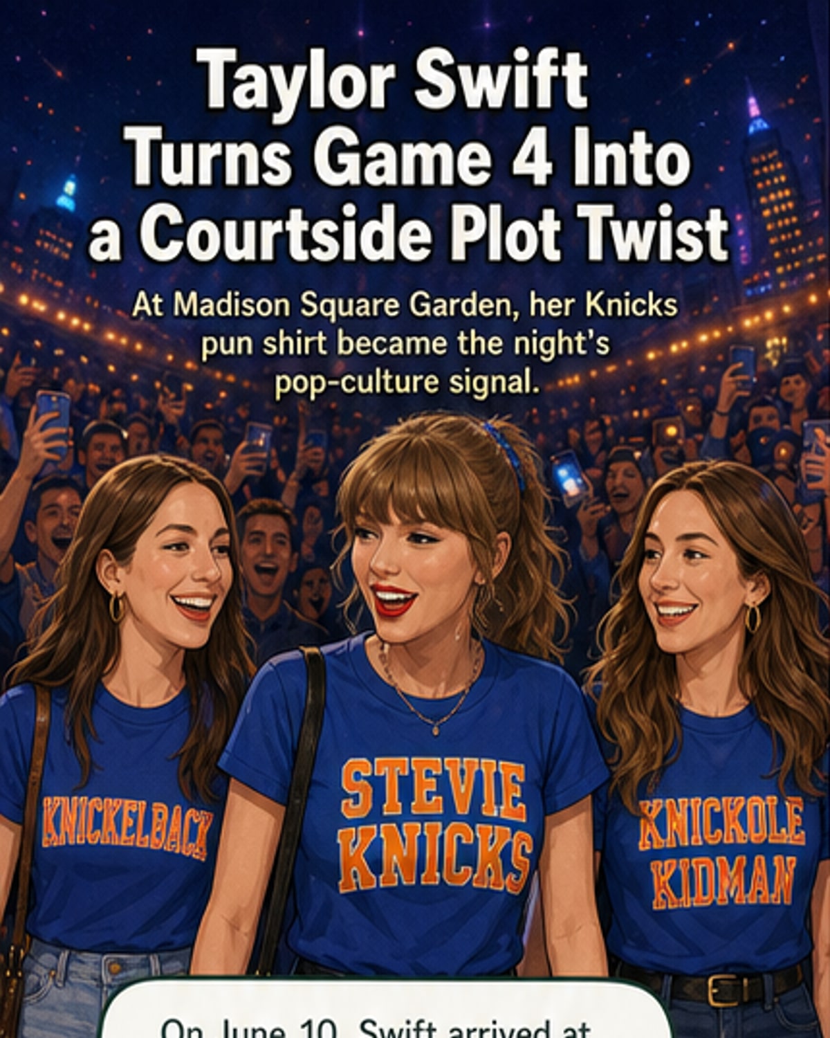 Swift stuns at NBA Finals with Haim sisters