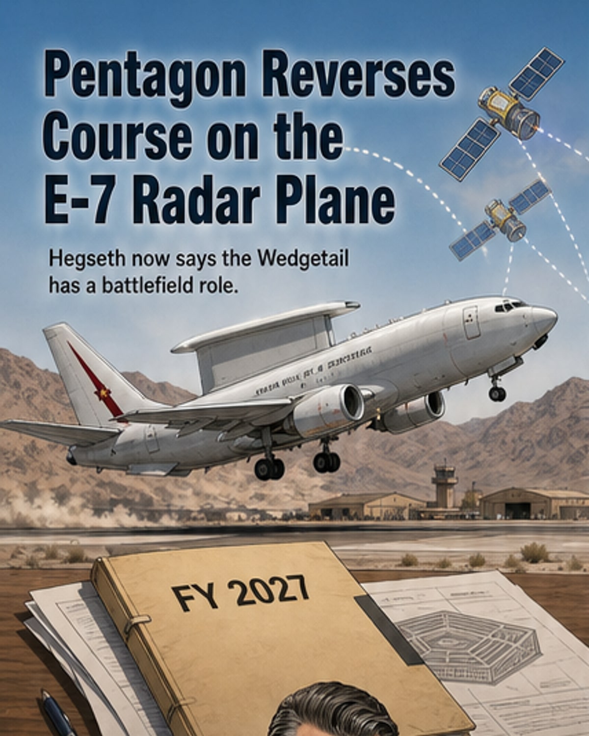Hegseth backs E-7 after opposing it