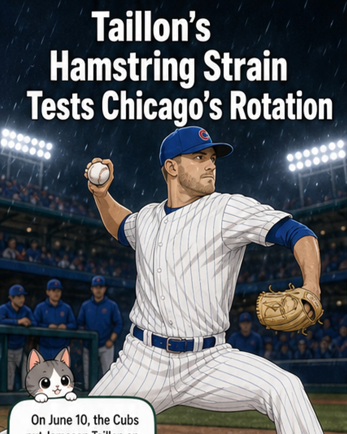 Cubs' Taillon Out Over a Month