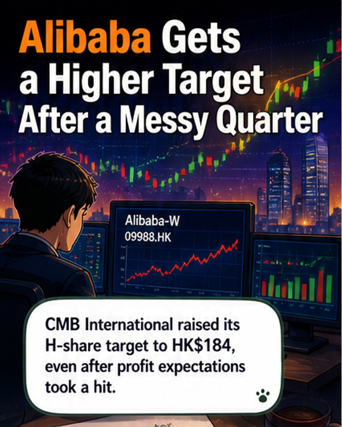 Alibaba target price raised to HK$184