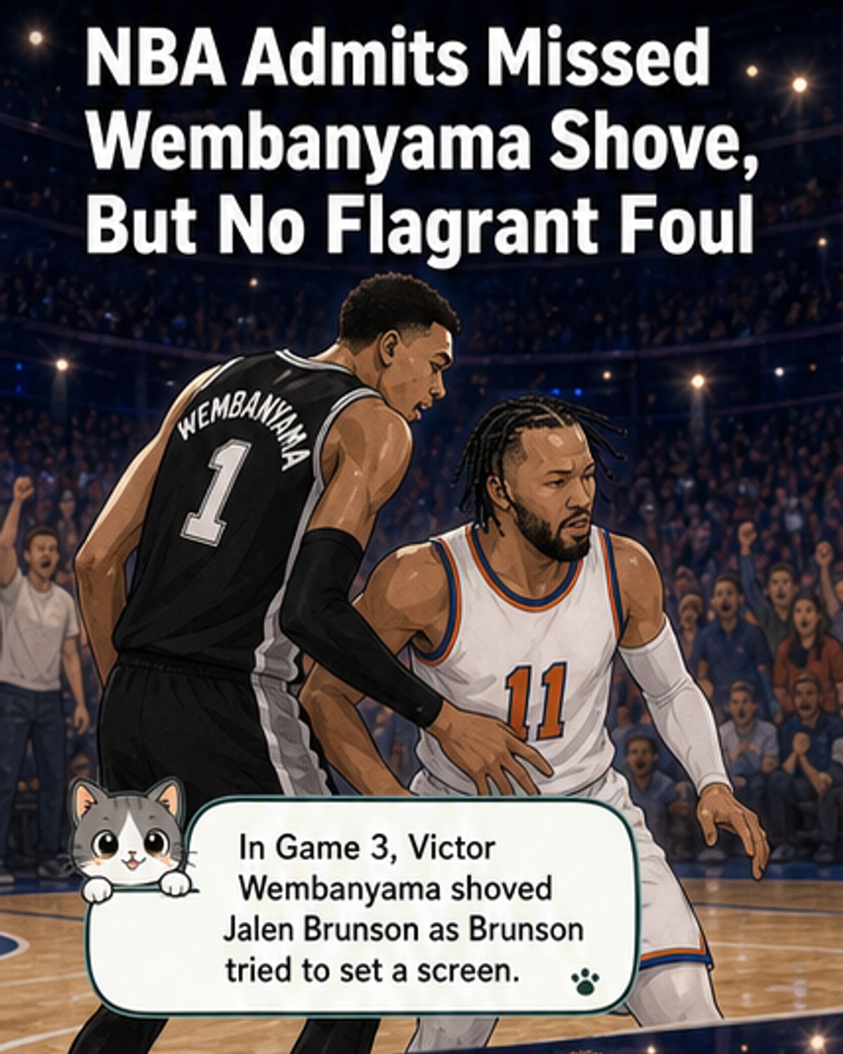Wembanyama's shove went unpunished