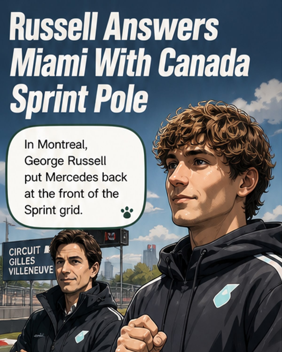 Russell Bounces Back with Sprint Pole
