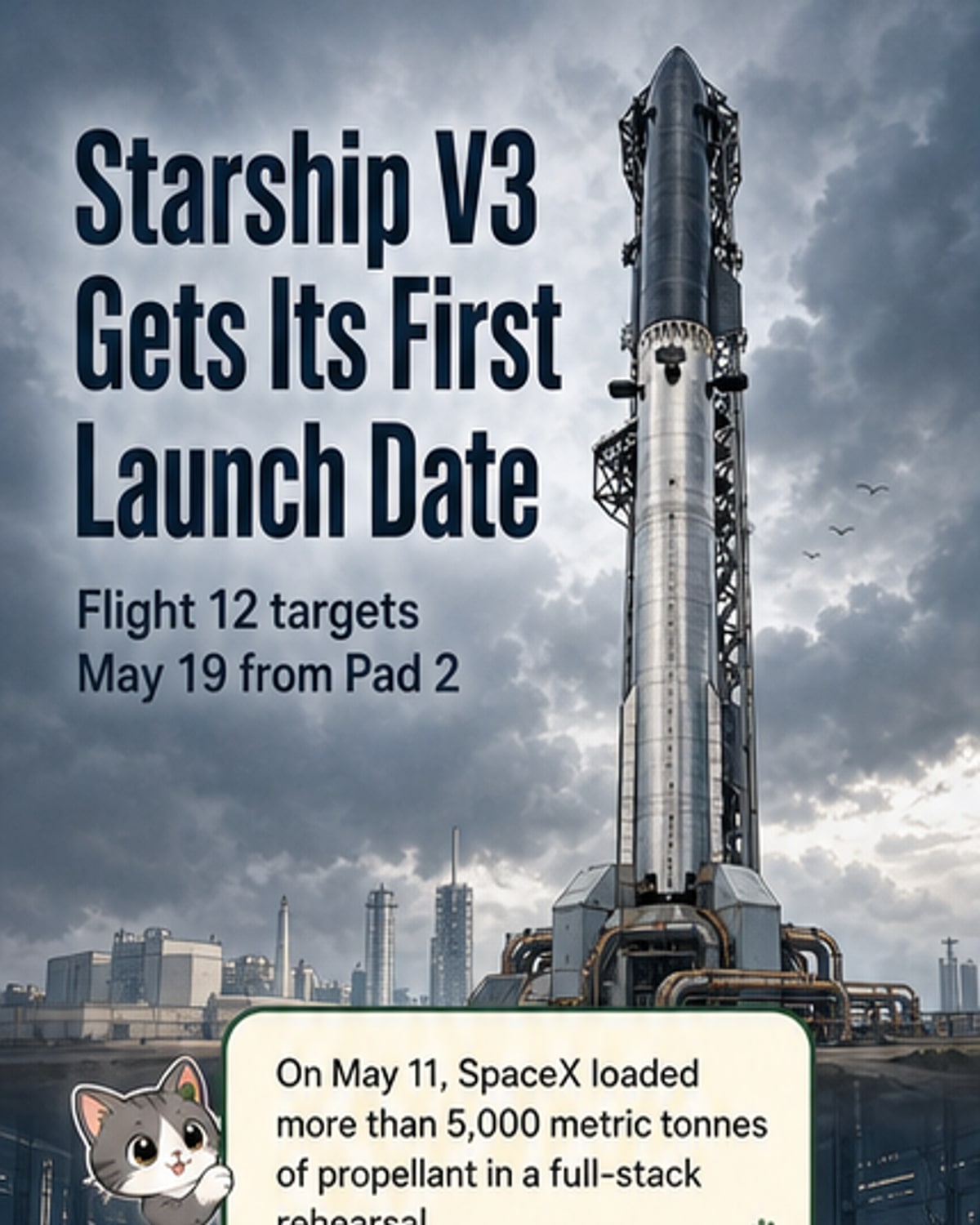 SpaceX Readies Starship V3 Launch