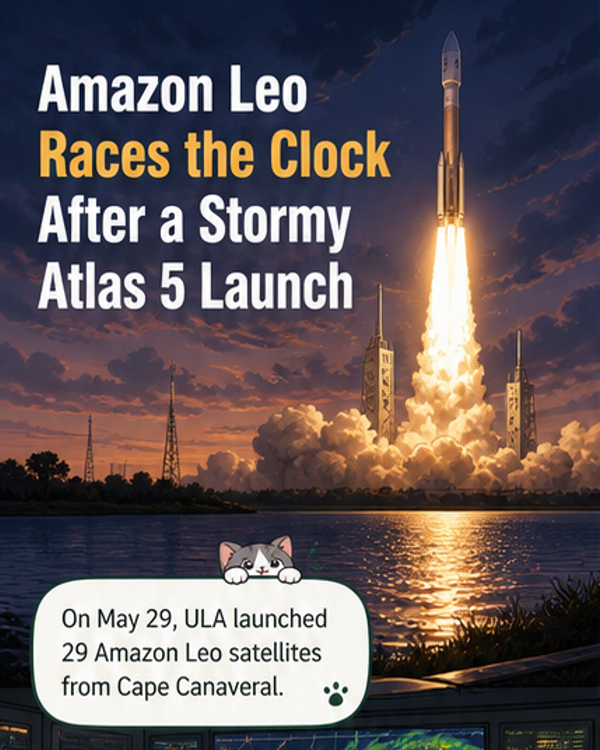 Amazon’s satellite push hits a weather delay