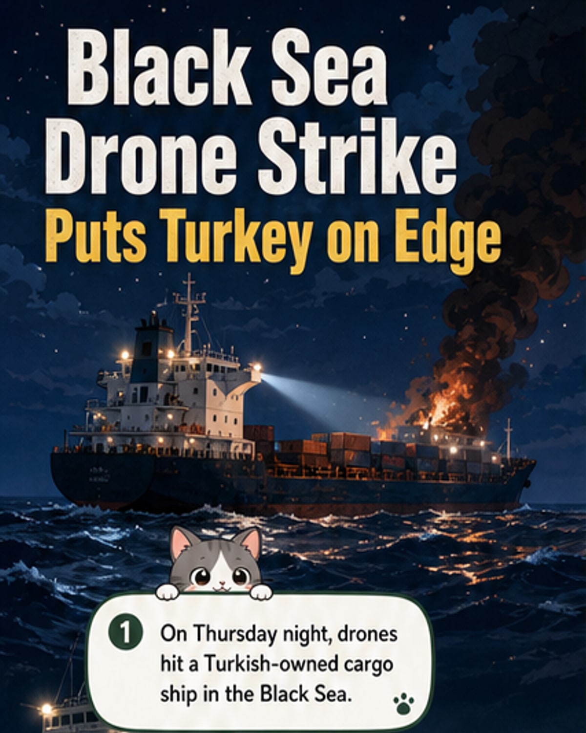 Turkey warns Putin after drone hits ship