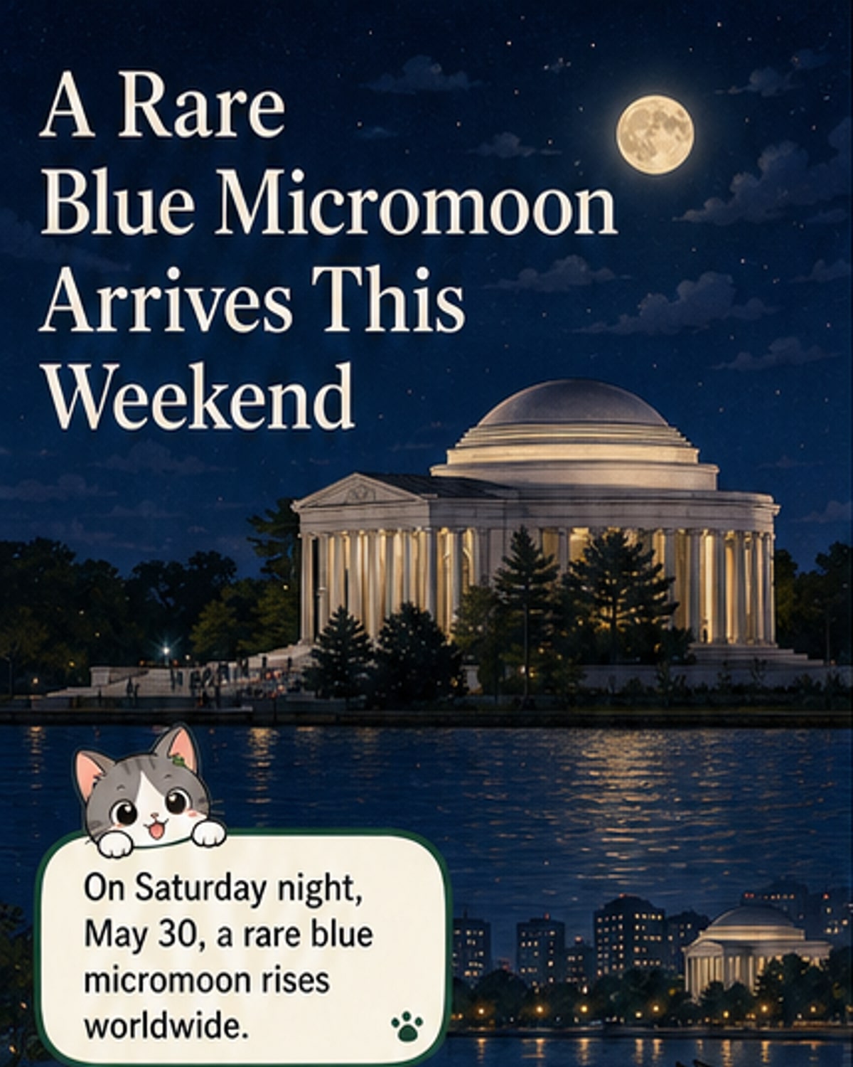 Rare Blue Micromoon Lights Up Sky