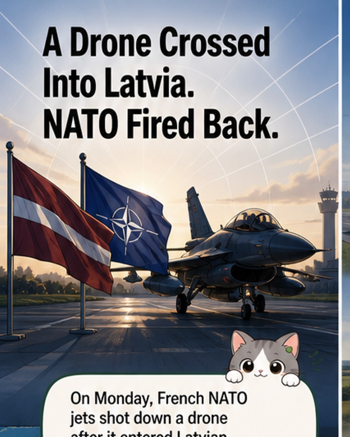 NATO downs drone over Latvia