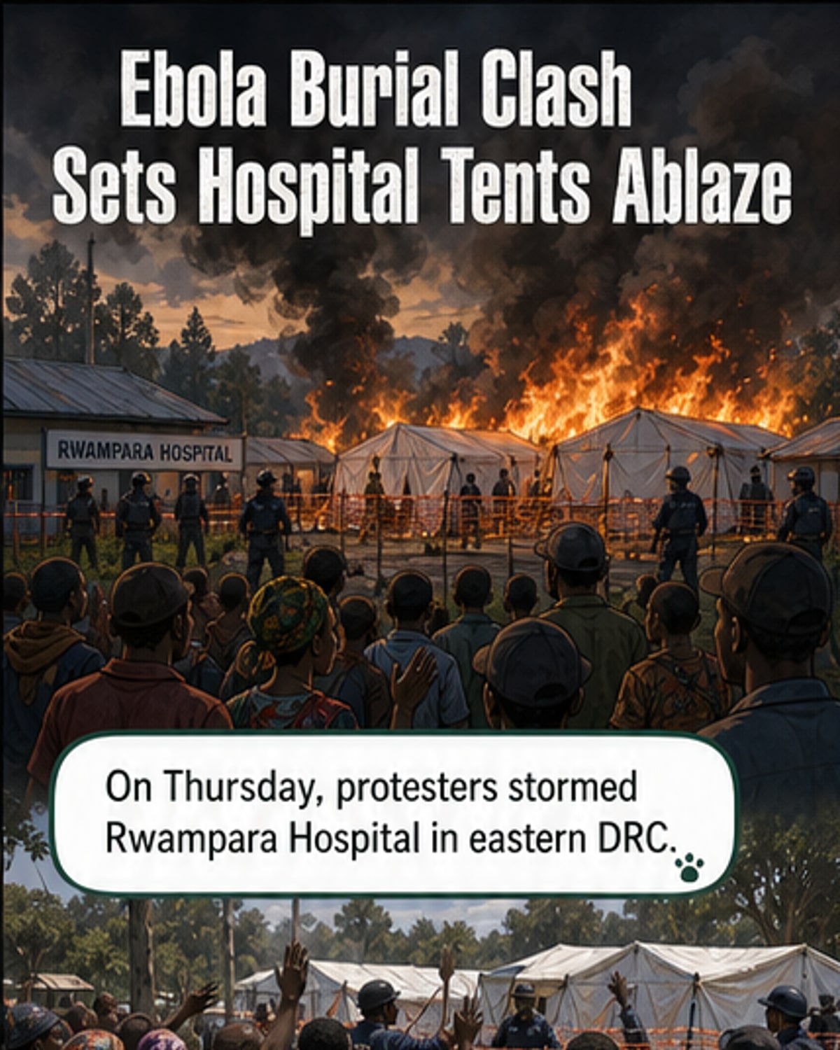 Protesters storm Ebola hospital in Congo