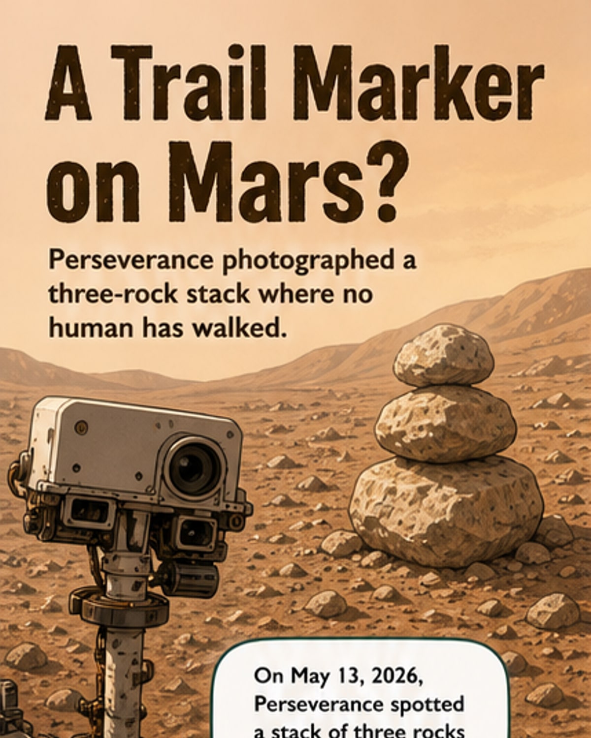Mars Rover Spots Curious Rock Stack