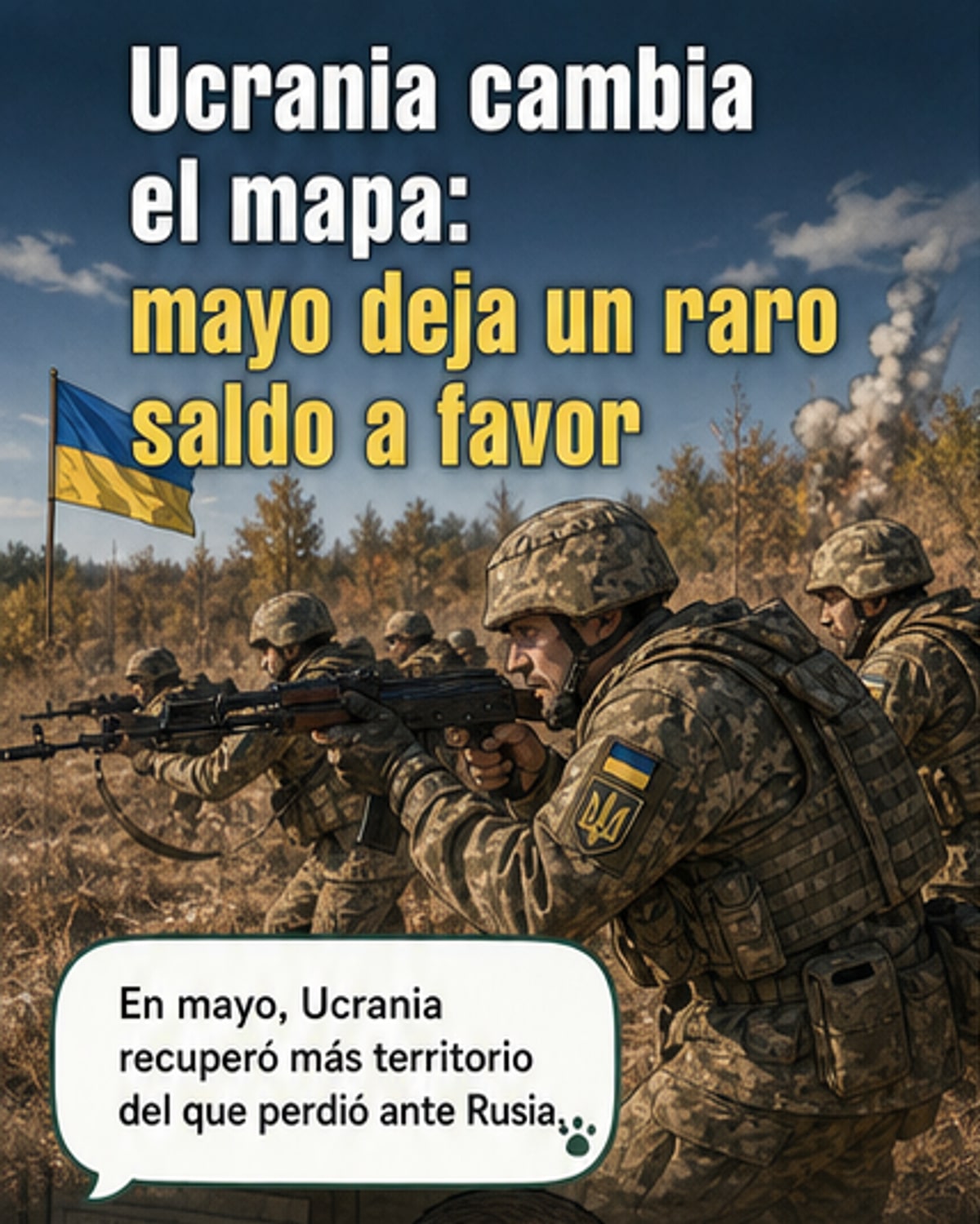 Ucrania recuperó más territorio que el que perdió en mayo