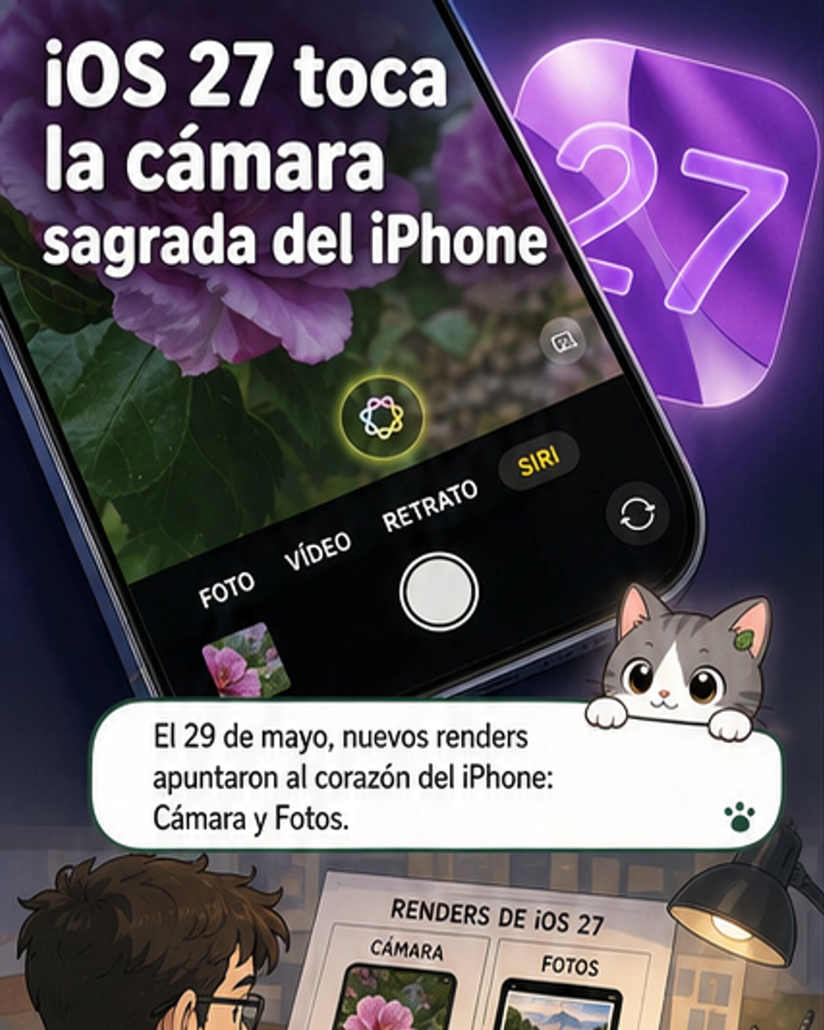 Apple rediseña la cámara y Fotos en iOS 27