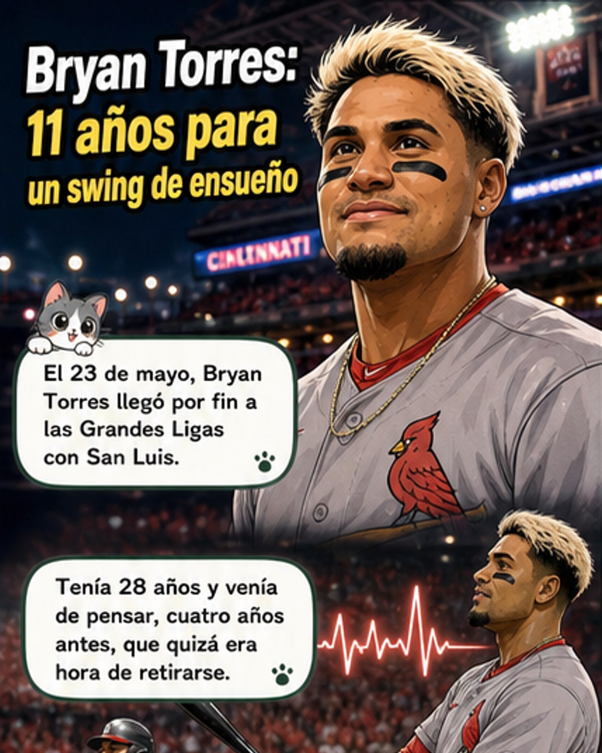 Bryan Torres conecta jonrón en su debut