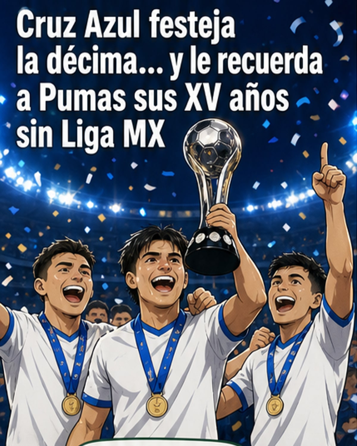 Cruz Azul celebra y recuerda los 15 años sin título de Pumas