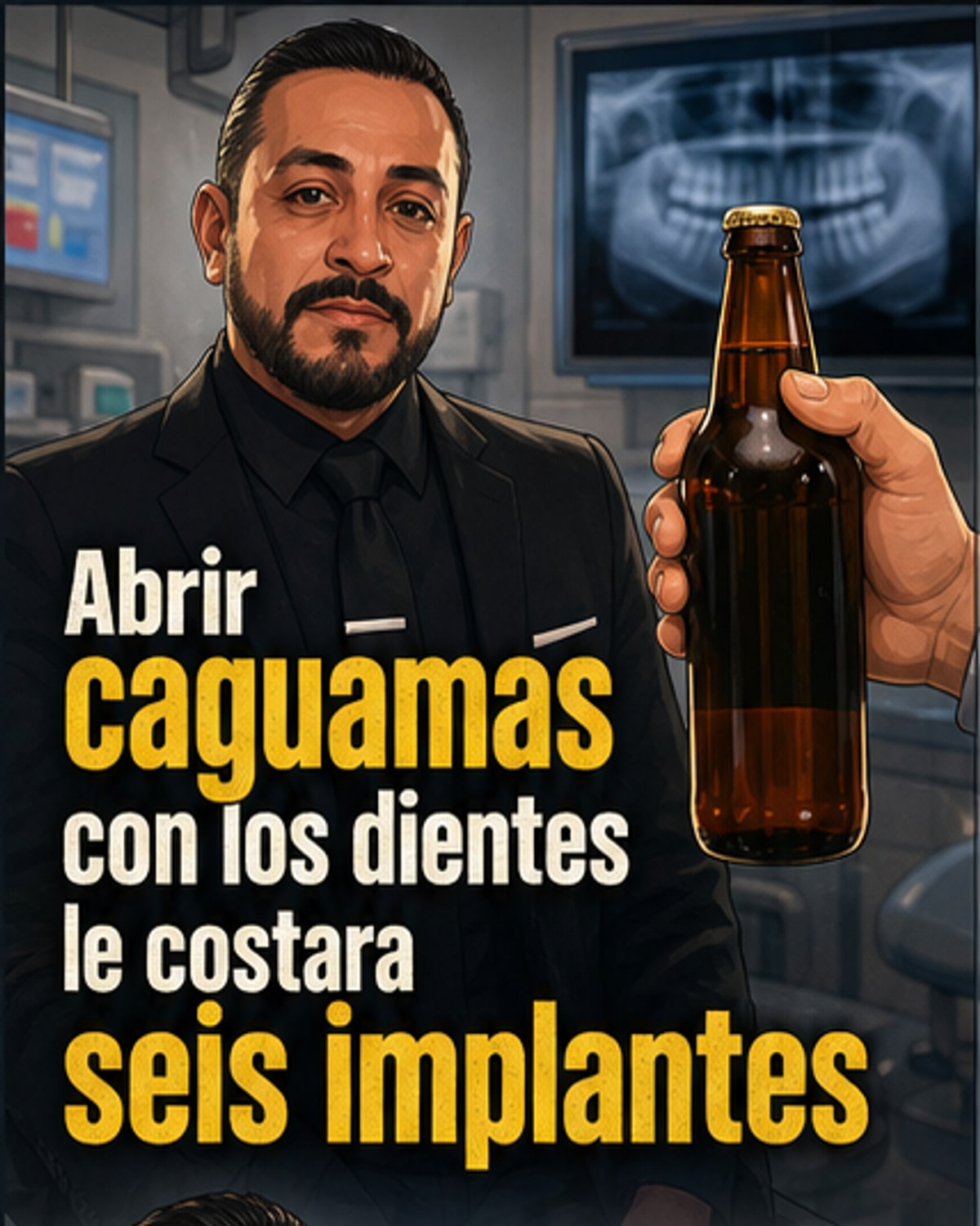 Seis implantes por abrir caguamas
