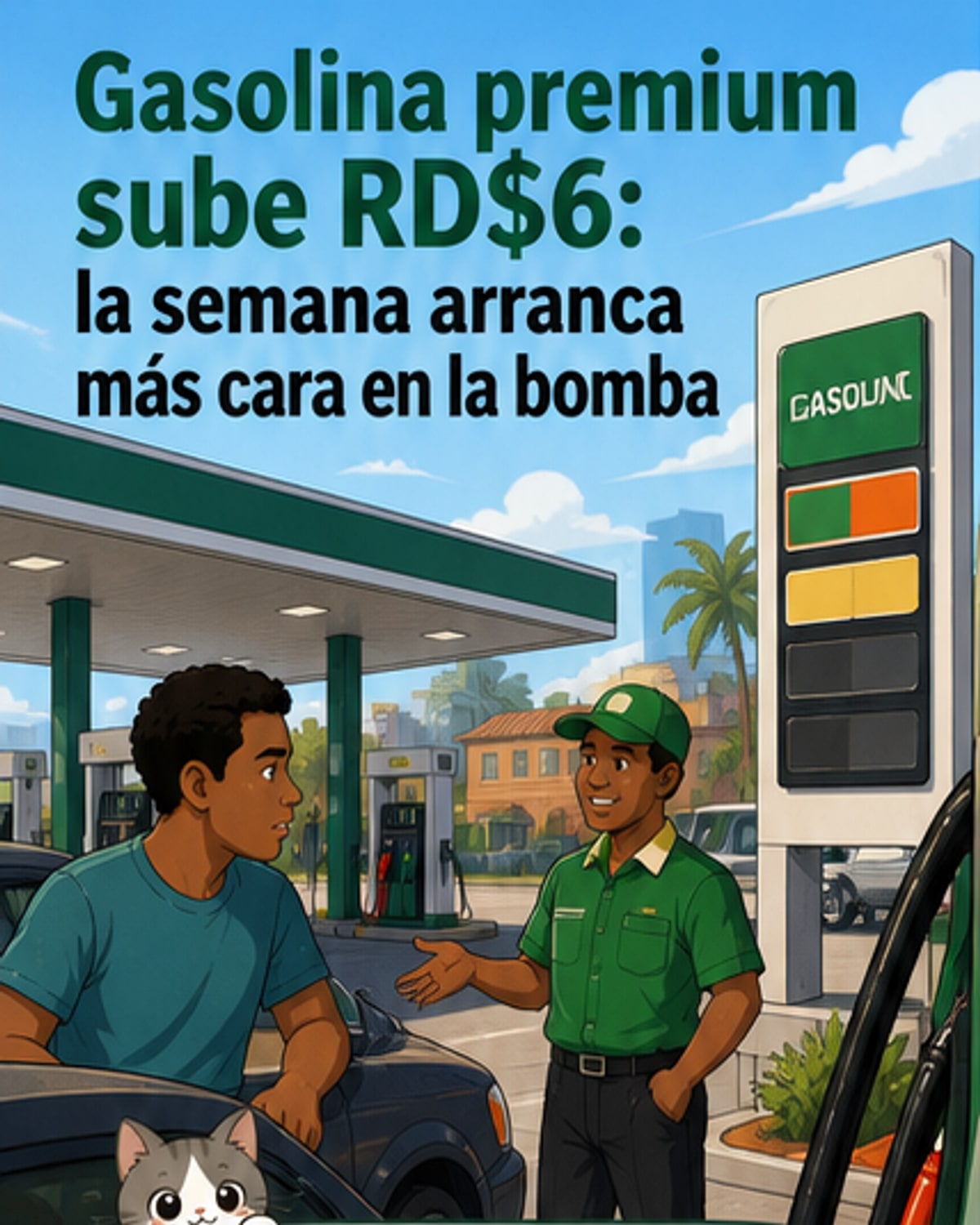 Aumentos en combustibles: hasta RD$6 más