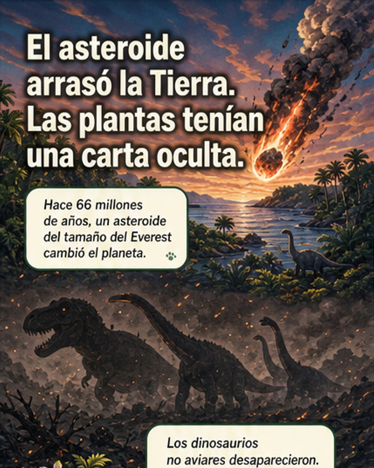 Cómo las plantas sobrevivieron al asteroide que mató a los dinosaurios